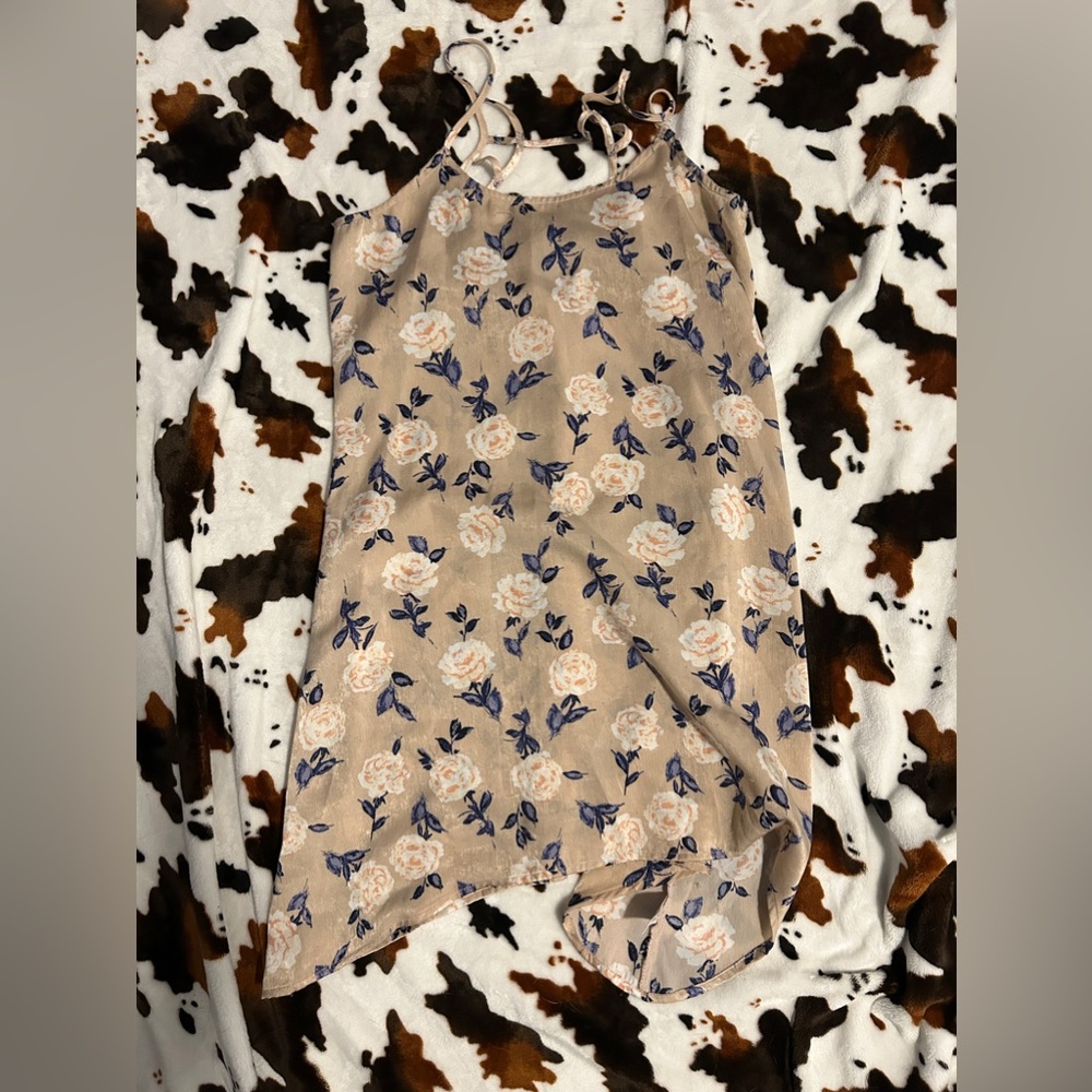 Small floral silk dress